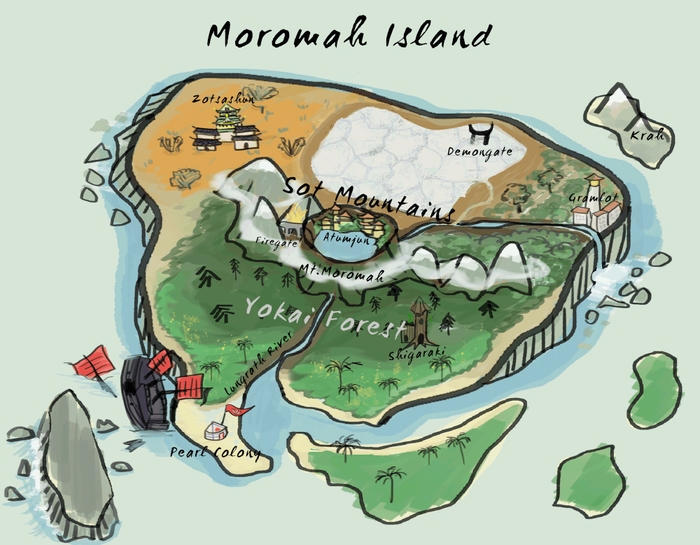The Island of Moromah and Known
Locations